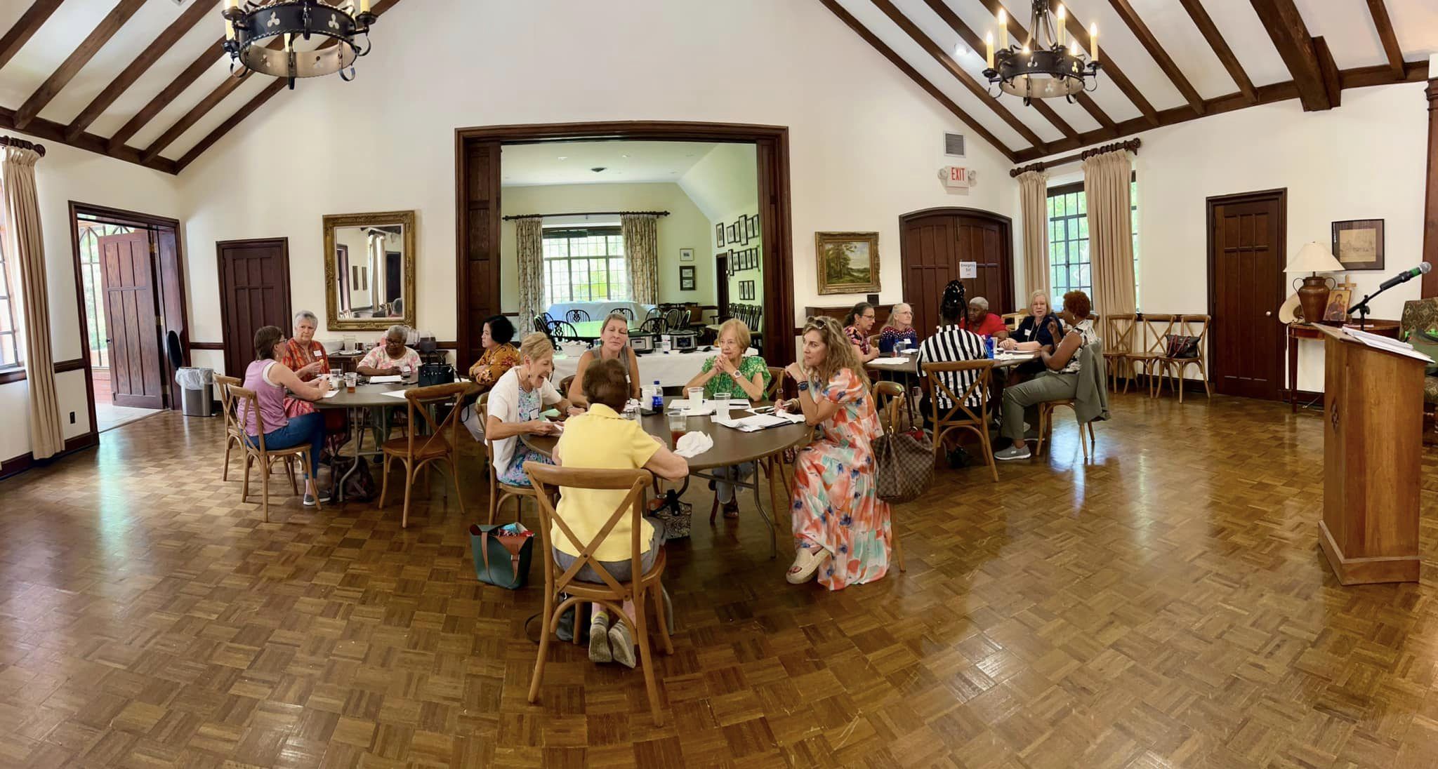 A group of people gathered for the Caregiver Support Program Workshop